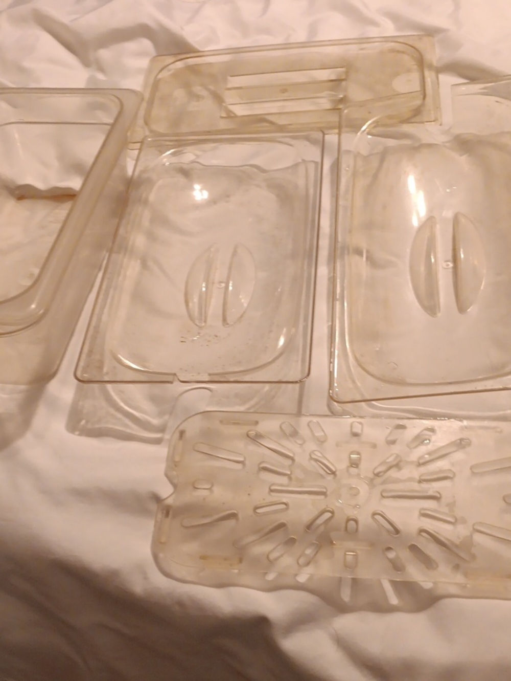 NSF Clear Plastic Food Storage Lids and Trays - Transparent
